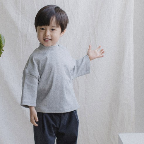 맘스메이드 아동용 긴팔 박스 반폴라티
