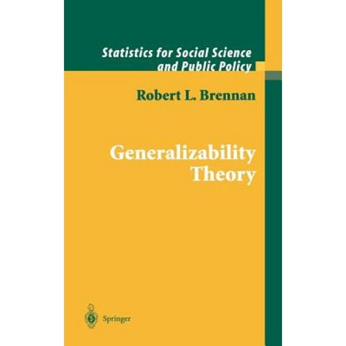 Generalizability Theory Hardcover, Springer