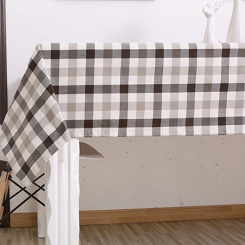 이코디 라인 디자인 테이블 보, 리틀아크로매틱체크, 140 x 180 cm