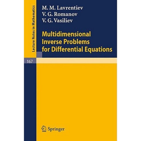 Multidimensional Inverse Problems for Differential Equations Paperback, Springer