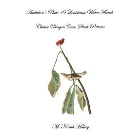 Audubon''s Plate 19 Louisiana Water Thrush: Classic Designs Cross Stitch Pattern Paperback, Silver City Publications & Training LLC