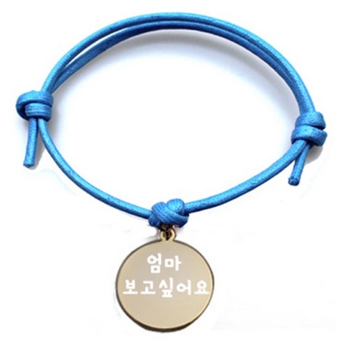 펫츠룩 굿모닝 블루 반려동물 목걸이 M + 메탈원형 팬던트 S, 골드(엄마보고싶어요), 1개