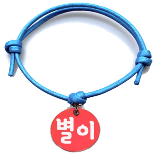 펫츠룩 굿모닝 블루 반려동물 목걸이 M + 알미늄원형 팬던트 S, 레드(별이), 1개