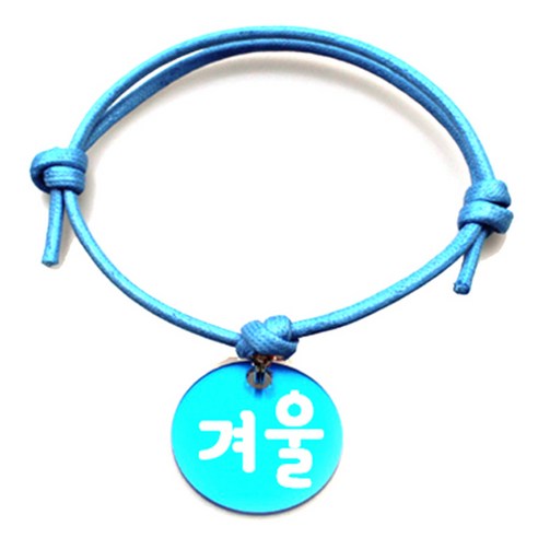 펫츠룩 굿모닝 블루 반려동물 목걸이 M + 알미늄원형 팬던트 M, 블루(겨울), 1개