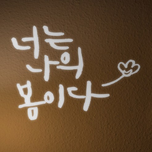 1AM 캘리그라피 인테리어 포인트 스티커 너는 나의 봄이다, 반사