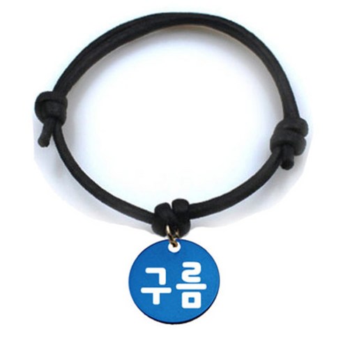 펫츠룩 굿모닝 블랙 반려동물 목걸이 M + 알미늄원형 팬던트 M, 블루(구름), 1개