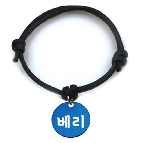 펫츠룩 굿모닝 블랙 반려동물 목걸이 M + 알미늄 원형 팬던트 S, 블루(베리), 1개