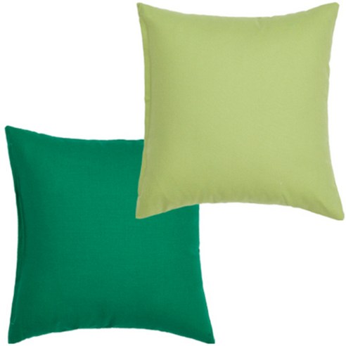 아인하우스 옥스포드 068 쿠션 솜포함 2p, 녹색아줌마초록색, 노랑연녹색