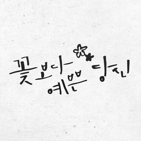 1AM 캘리그라피 인테리어 포인트 스티커 꽃보다 예쁜당신, 진회