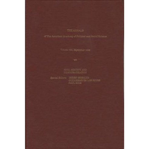 Civil Society and Democratization Hardcover, Sage Publications, Inc
