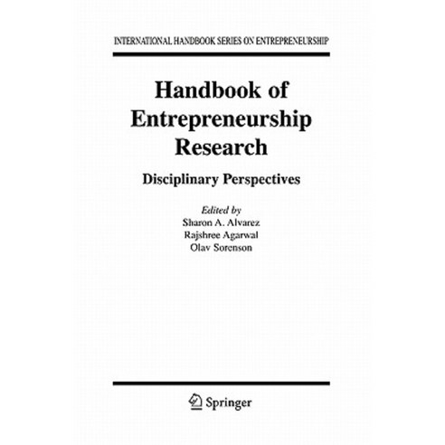 Handbook of Entrepreneurship Research: Disciplinary Perspectives Paperback, Springer