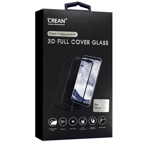 크레앙 3D 풀커버 강화유리 핸드폰 액정보호필름 CREGL3DTR, 1개