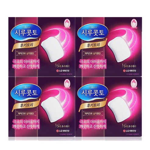 유니참 시루콧토 후키토리코튼 화장솜, 32매입, 4개