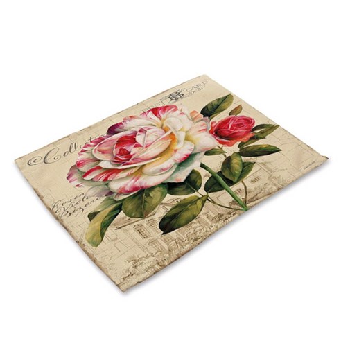 비케이 꽃 그림 엽서 식탁매트, 26, 가로 42cm x 세로 32cm