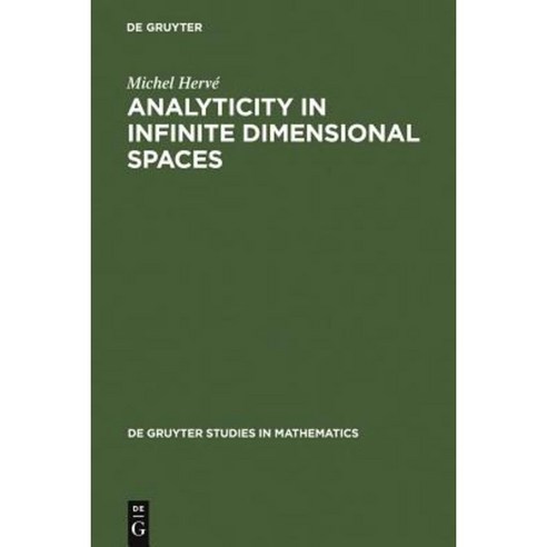 Analyticity in Infinite Dimensional Spaces Hardcover, de Gruyter