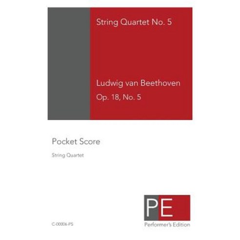 String Quartet No. 5: Pocket Score Paperback, Createspace