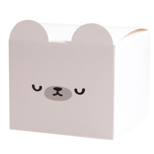 봄91 SW 사각상자 8.5 x 8.5 cm x H 7cm, 화이트 베어, 15개입
