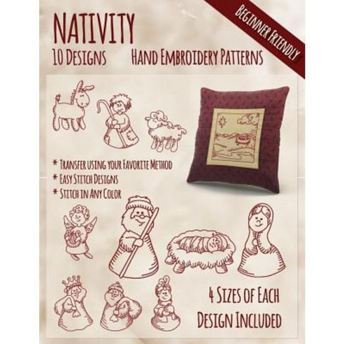Nativity Hand Embroidery Patterns Paperback, Createspace Independent Publishing Platform