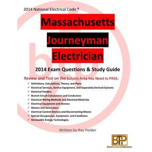 Massachusetts 2014 Journeyman Electrician Study Guide Paperback, Brown Technical Publications Inc