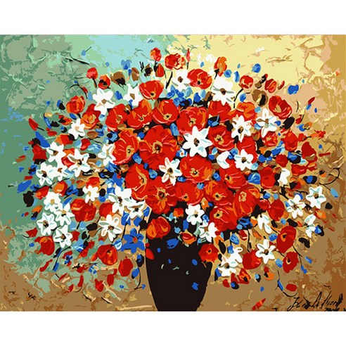 아트조이 DIY 명화그리기 세트 60 x 75 cm, 화병의 꽃