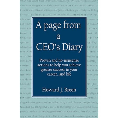 A Page from a CEO''s Diary Paperback, Authorhouse