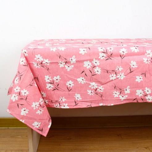 이코디 윈드 플라워 테이블 보, 핑크, 140 x 140 cm
