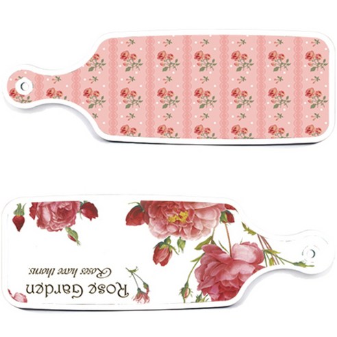 로엠디자인 서빙 도마 보드 2p Rose Garden 세트, Rose Garden, 핑크 로즈, 1세트