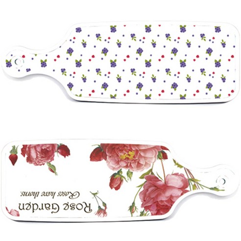 로엠디자인 서빙 도마 보드 2p Rose Garden 세트, Rose Garden, 블루베리, 1세트
