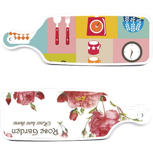 로엠디자인 서빙 도마 보드 2p Rose Garden 세트, Rose Garden, 주방 패턴, 1세트