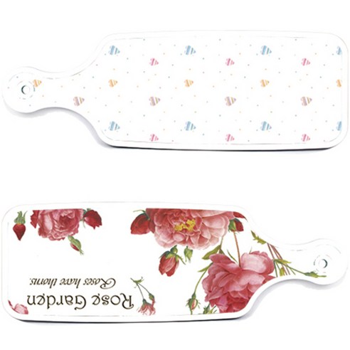 로엠디자인 서빙 도마 보드 2p Rose Garden 세트, Rose Garden, 라인 하트, 1세트