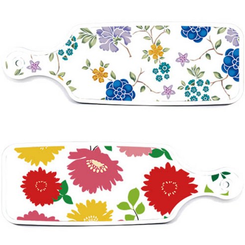 로엠디자인 서빙 양면도마 국화 핑크 화이트, 국화 핑크 화이트, 로맨틱 블루 floral 화이트, 1개