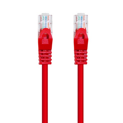 AVIVE 고급형 UTP 10m CAT5.E 랜선 케이블, RED, 2개입
