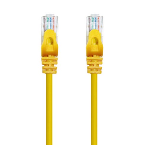AVIVE 고급형 UTP 10m CAT5.E 랜선 케이블, YELLOW, 2개입