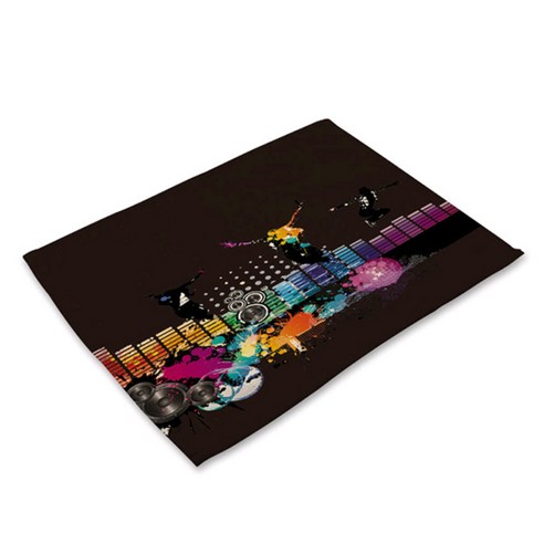 비케이 Music is my life 식탁매트, 6, 가로 42cm x 세로 32cm