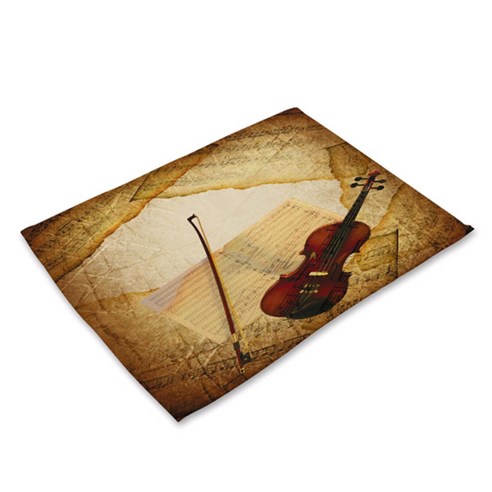 비케이 Music is my life 식탁매트, 14, 가로 42cm x 세로 32cm