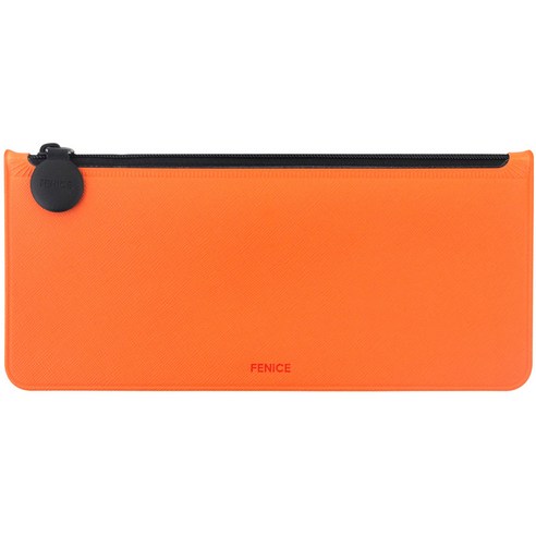 페니체 오피스 심리스 가죽 필통, Orange, 1개