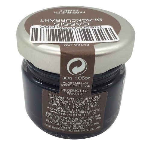 알랭밀리아 베르제론 블랙커런트잼, 30g, 1개
