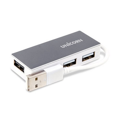 유니콘 USB2.0 4포트 무전원 USB허브 RH-A40, 레드, 1개 usbhub