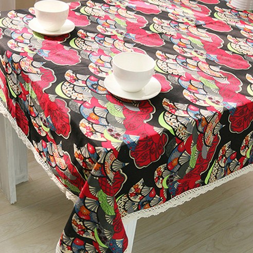 이코디 스페이드 로얄 테이블보, 레드, 140 x 160 cm