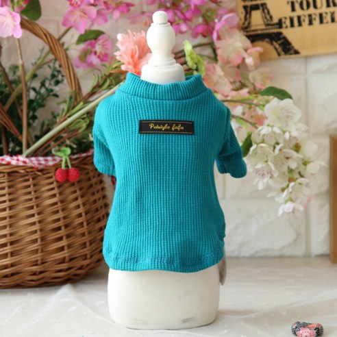 이코디 롱 스퀘어 벳지 FC 반려동물 옷, 그린
