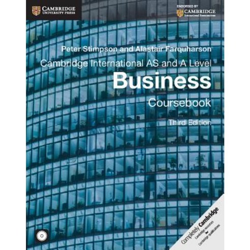 Cambridge International AS and A Level Business Coursebook [With CDROM] Hardcover, Cambridge University Press
