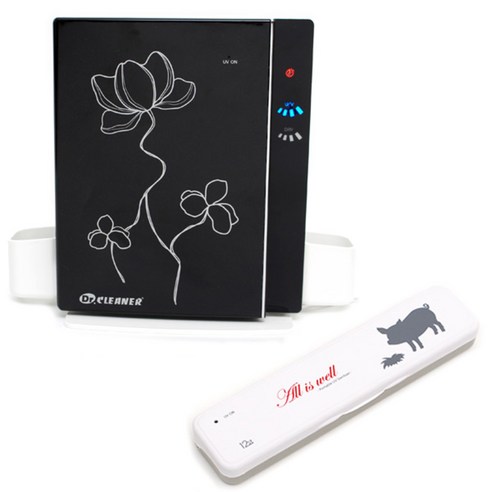 닥터크리너 가정용 칫솔살균기 스타일리쉬 BIO-105 + 휴대용 건전지타입 12간지 BIO-201, BIO-105(가정용), BIO-201(휴대용), 블랙(가정용), 돼지(휴대용)