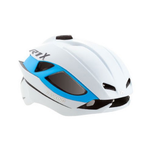 랭킹헬멧 R1X 에어로 헬멧, white + blue
