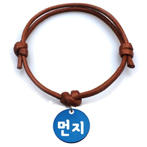 펫츠룩 굿모닝 카라멜 반려동물 목걸이 M + 알미늄원형 팬던트 S, 블루(먼지), 1개