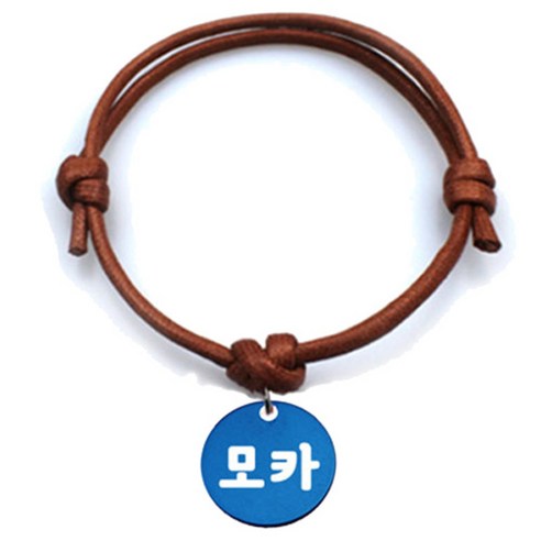 펫츠룩 반려동물 굿모닝 목걸이 카라멜M 원형블루M, 모카, 1개