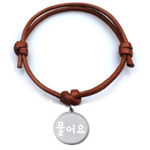 펫츠룩 굿모닝 카라멜 반려동물 목걸이 M + 메탈원형 팬던트 S, 실버(물어요), 1개