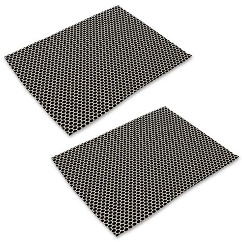아울리빙 블랙패턴 디자인 식탁매트 2p, K, 42 x 32 cm