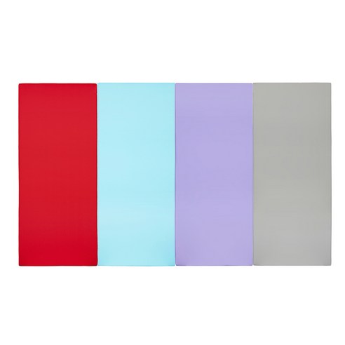 퍼니존 퍼니테라피 레드 비비드 시리즈 유아 폴더 매트, 레드 + 스카이 블루 + 바이올렛 + 그레이