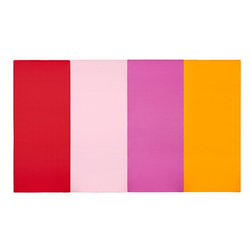 퍼니존 퍼니테라피 레드 비비드 시리즈 유아 폴더 매트, 레드 + 베이비 핑크 + 핫핑크 + 오렌지