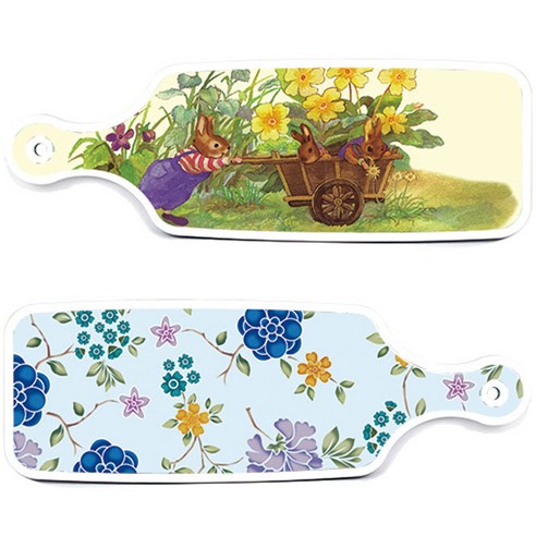 로엠디자인 카사로메오화단 서빙 도마 2p 세트, 카사로메오화단, 로맨틱블루floral비색, 1세트
